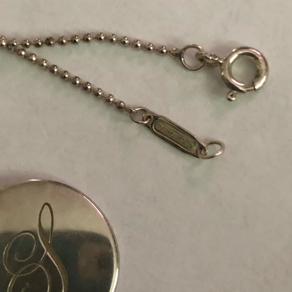 Authentic Tiffany&Co initial S 16 in chain.